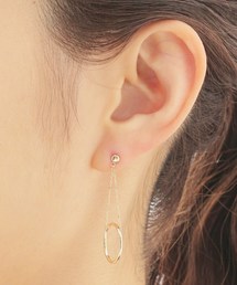 K10中空オーバル スタッドピアス