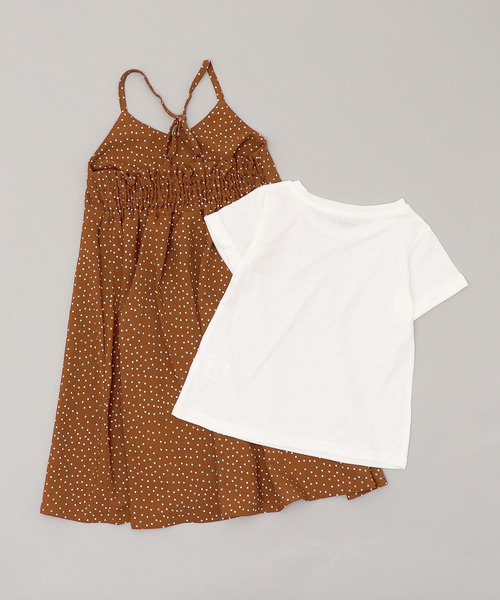 GLOBAL WORK（グローバルワーク）の「【キッズ】2SETフレアキャミワンピース半袖/841096（ワンピース・キッズ・ブラック/ダークブラウン/その他・SMALL/MEDIUM/LARGE/X-LARGE/XX-LARGE）」の4枚目の写真