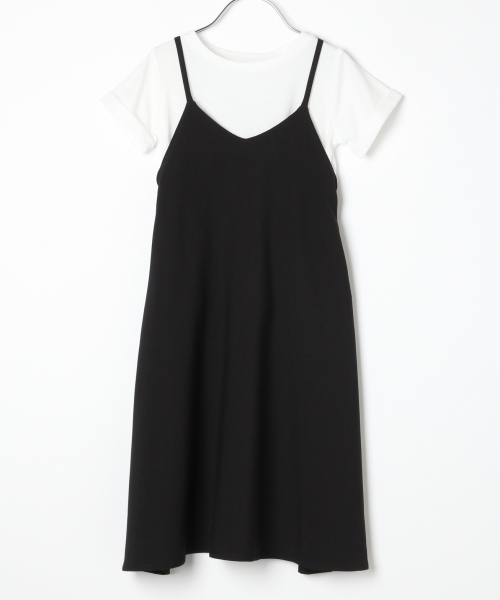 GLOBAL WORK（グローバルワーク）の「【キッズ】2SETフレアキャミワンピース半袖/841096（ワンピース・キッズ・ブラック/ダークブラウン/その他・SMALL/MEDIUM/LARGE/X-LARGE/XX-LARGE）」の2枚目の写真