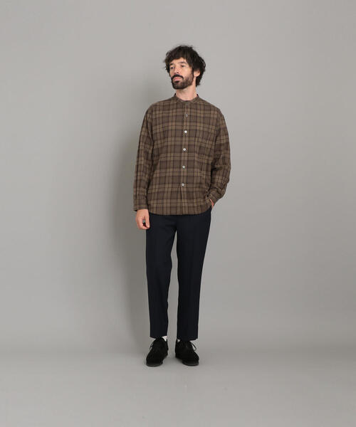 Steven Alan(スティーブンアラン)の「<Steven Alan> 60/2 SHAGGY BAND COLLAR SHIRT-LOOSE/シャツ(シャツ/ブラウス・メンズ・モカ・L/XL/M/S)」の3枚目の写真