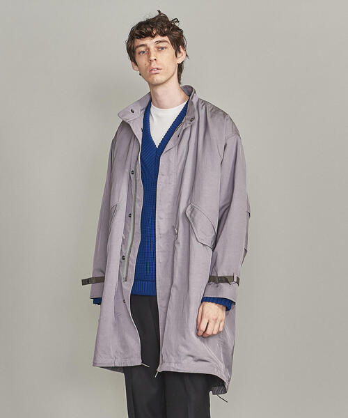 BEAUTY&YOUTH UNITED ARROWS(ビューティーアンドユースユナイテッドアローズ)の「BY レーヨン コットン フィッシュテール コート(モッズコート・メンズ・ブラック/オリーブ/ライトグレー・XL/M/S/L)」の4枚目の写真