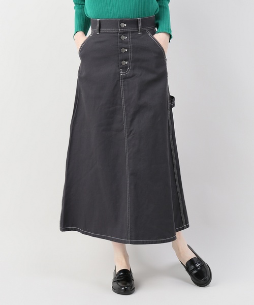 B.C STOCK(ベーセーストック)の「ペインターマキシスカート◆(スカート・レディース・チャコールグレー/ベージュ・SMALL/MEDIUM)」の2枚目の写真