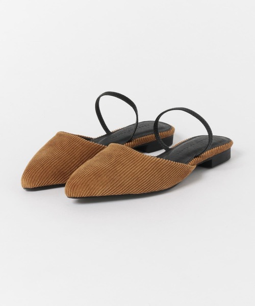 SENSE OF PLACE by URBAN RESEARCH(センスオブプレイスバイアーバンリサーチ)の「ポインテッドトウバックスリングサンダル(サンダル・レディース・ブラック/キャメル/チェック・SMALL/MEDIUM)」の3枚目の写真