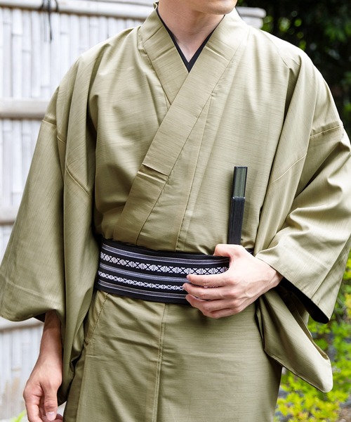 KYOETSU(キョウエツ)の「洗えるメンズ袷着物(着物・メンズ・ブラック/ネイビー/ブラウン/グレー/レッド/イエロー/ブルー/ライトオリーブ/チャコールグレー・LL/3L/S/M/L)」の6枚目の写真