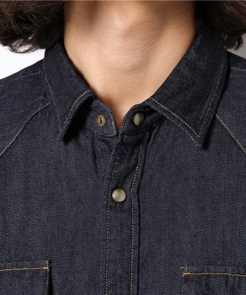And A（アンドエー）の「デニムウエスタンシャツ（シャツ/ブラウス・メンズ・インディゴブルー・40/42）」の2枚目の写真