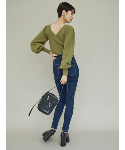 EMODA（エモダ）の「ジップラインショルダーバッグ（ショルダーバッグ・レディース・ブラック/ベージュ/グレー・FREE）」の11枚目の写真