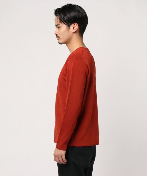 ADAM ET ROPE'（アダムエロペ）の「14G ミラノリブ クルーネックプルオーバーニット（ニット/セーター・メンズ・レッド系その他4/ダークグリーン/ホワイト系その他2・S/L/M）」の5枚目の写真