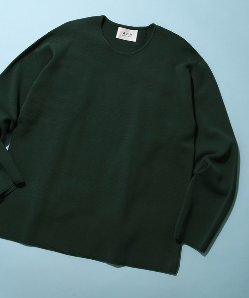 ADAM ET ROPE'（アダムエロペ）の「14G ミラノリブ クルーネックプルオーバーニット（ニット/セーター・メンズ・レッド系その他4/ダークグリーン/ホワイト系その他2・S/L/M）」の3枚目の写真