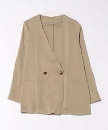 STYLEBLOCK（スタイルブロック）の「ダブルジョーゼットノーカラージャケット（ノーカラージャケット）」