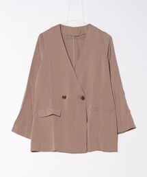 STYLEBLOCK（スタイルブロック）の「ダブルジョーゼットノーカラージャケット（ノーカラージャケット）」