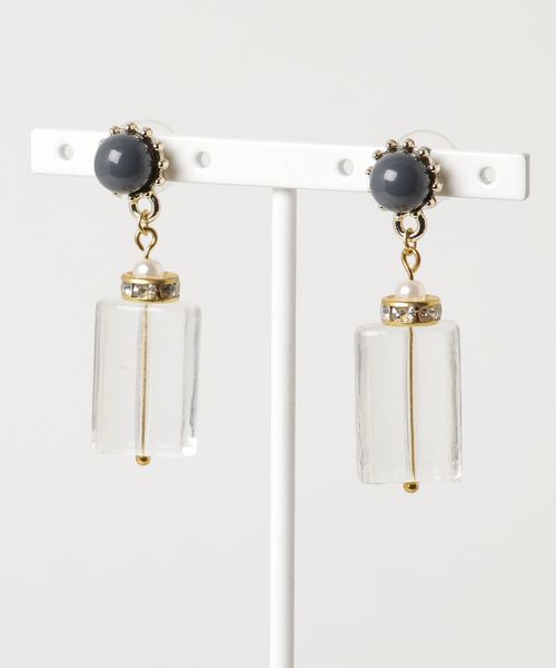 tone(トーン)の「【PetitBonheur*accessories】カラーパールピアス(ピアス(両耳用)・レディース・グレー/カーキ/ピンク・FREE)」の2枚目の写真