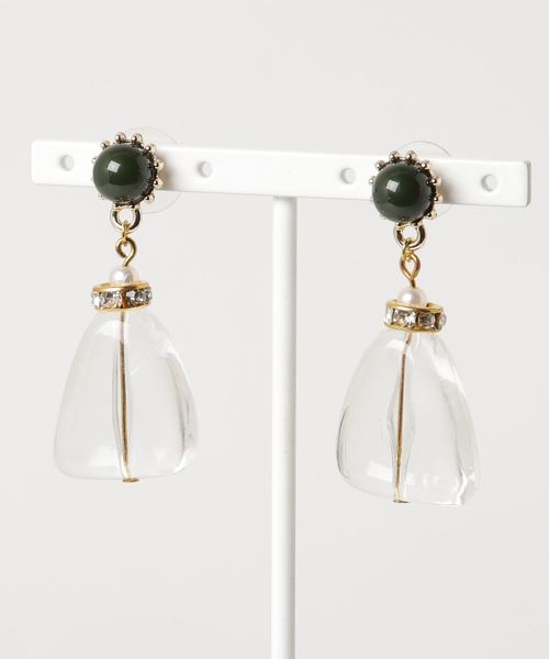 tone(トーン)の「【PetitBonheur*accessories】カラーパールピアス(ピアス(両耳用)・レディース・グレー/カーキ/ピンク・FREE)」の1枚目の写真