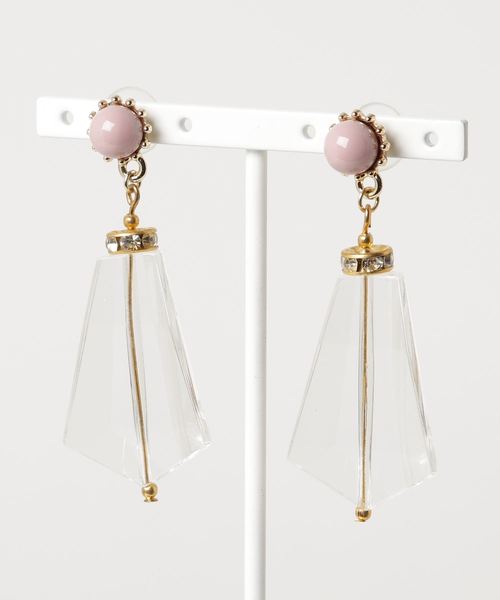 tone(トーン)の「【PetitBonheur*accessories】カラーパールピアス(ピアス(両耳用)・レディース・グレー/カーキ/ピンク・FREE)」の3枚目の写真