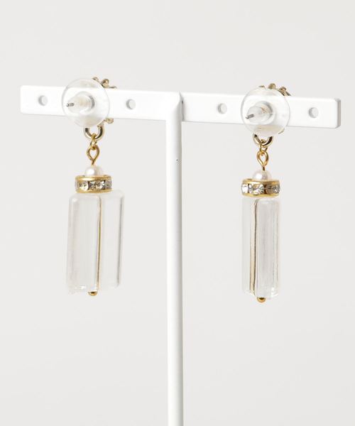 tone(トーン)の「【PetitBonheur*accessories】カラーパールピアス(ピアス(両耳用)・レディース・グレー/カーキ/ピンク・FREE)」の4枚目の写真