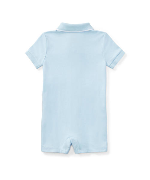 POLO RALPH LAUREN CHILDRENSWEAR（ポロ ラルフ ローレン チルドレンズウェア）の「コットン インターロック ポロ ショートオール（ロンパース・キッズ・ブルー・12M/6M/3M/9M）」の2枚目の写真