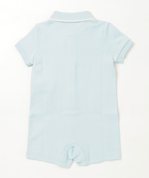 POLO RALPH LAUREN CHILDRENSWEAR（ポロ ラルフ ローレン チルドレンズウェア）の「コットン インターロック ポロ ショートオール（ロンパース・キッズ・ブルー・12M/6M/3M/9M）」の4枚目の写真