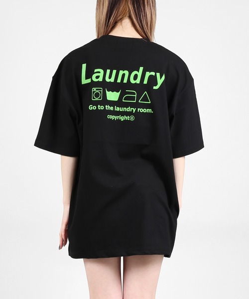 DING（ディング）の「DING/LaundryビッグシルエットTシャツ（Tシャツ/カットソー・レディース・ホワイト/ブラック/ピンク・FREE）」の22枚目の写真