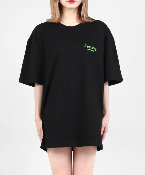 DING（ディング）の「DING/LaundryビッグシルエットTシャツ（Tシャツ/カットソー・レディース・ホワイト/ブラック/ピンク・FREE）」の19枚目の写真