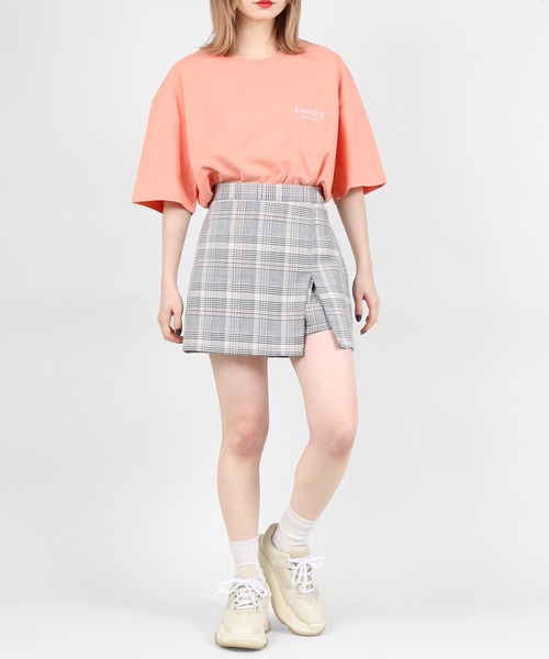 DING（ディング）の「DING/LaundryビッグシルエットTシャツ（Tシャツ/カットソー・レディース・ホワイト/ブラック/ピンク・FREE）」の4枚目の写真