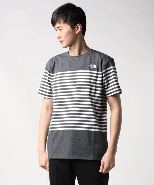 THE NORTH FACE(ザノースフェイス)の「ザ ノース フェイス THE NORTH FACE S/S Panel Border Tee(Tシャツ/カットソー・メンズ・チャコールグレー/ブラック/ホワイト・L/S/M/XL)」の6枚目の写真