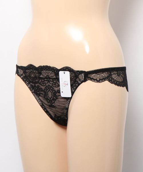 Absorle（アブソール）の「ヌーディーアラベスク　ブラ&ショーツ&Tバック3点セット（ブラ&ショーツ・レディース・ブラック/ホワイト/グリーン/ワイン/ネイビー/パープル・B65/B70/C70/D70/B75/C65/C75/D65/D75/E65/F65/F75/E70/E75/F70/A70/A75）」の15枚目の写真