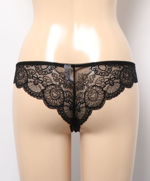 Absorle（アブソール）の「ヌーディーアラベスク　ブラ&ショーツ&Tバック3点セット（ブラ&ショーツ・レディース・ブラック/ホワイト/グリーン/ワイン/ネイビー/パープル・B65/B70/C70/D70/B75/C65/C75/D65/D75/E65/F65/F75/E70/E75/F70/A70/A75）」の14枚目の写真