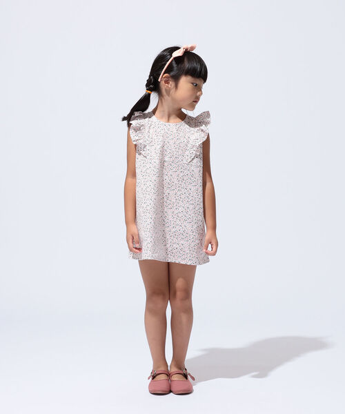 セール こども ビームス フリル スリーブ ワンピース 90 1cm ワンピース こども ビームス コドモビームス のファッション通販 Zozotown
