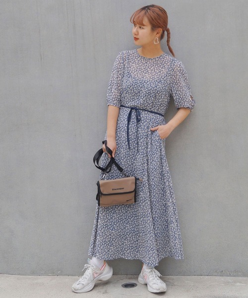 セール 小花柄5分袖ワンピース ワンピース 179 Wg イチナナキュウダブルジー のファッション通販 Zozotown