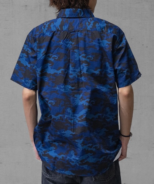 JOHN'S CLOSET（ジョンズクローゼット）の「【a】ジャストフィット半袖シャツ カモフラージュ/メンズ/レディース（シャツ/ブラウス・メンズ・ブルー/グレー・5L/4L/LARGE/3L/X-LARGE/MEDIUM）」の10枚目の写真