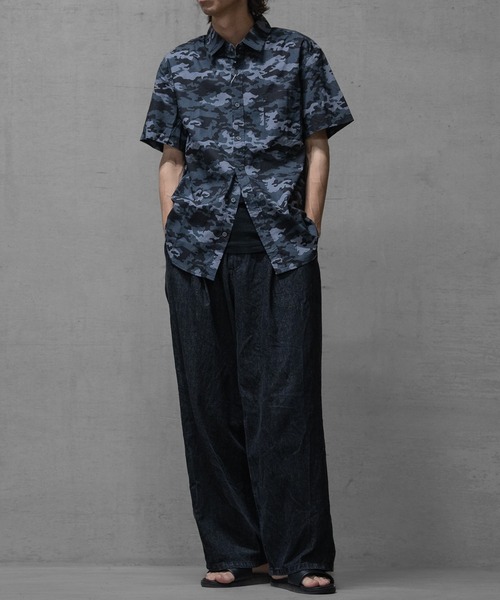 JOHN'S CLOSET（ジョンズクローゼット）の「【a】ジャストフィット半袖シャツ カモフラージュ/メンズ/レディース（シャツ/ブラウス・メンズ・ブルー/グレー・5L/4L/LARGE/3L/X-LARGE/MEDIUM）」の13枚目の写真