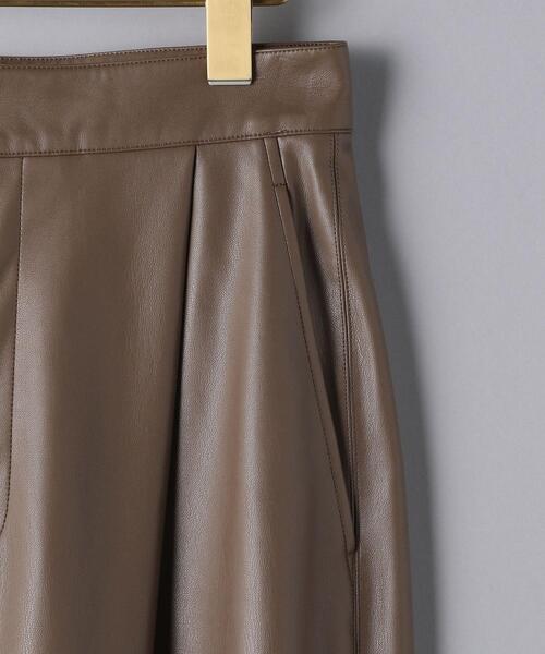 UNITED ARROWS（ユナイテッドアローズ）の「UGMSC フェイクレザー テーパードパンツ（その他パンツ・レディース・ブラック/モカ・38/40/36）」の14枚目の写真