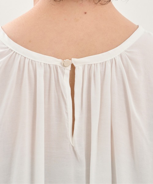 Ambre Neige（アンブルネージュ）の「ソデボリュームブラウス／シアーブラウス／【WEB/EC限定商品】（シャツ/ブラウス・レディース・ダークブラウン/オフホワイト・FREE）」の13枚目の写真