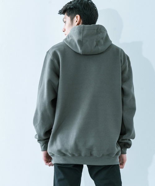 Carhartt（カーハート）の「carhartt/カーハート Hooded Sweatshirt 裏起毛オーバーサイズ プルオーバーパーカー K121（パーカー・メンズ・ブラック/ダークブラウン/ネイビー/グレー/モスグリーン/チャコール・S/M/L/XL）」の15枚目の写真