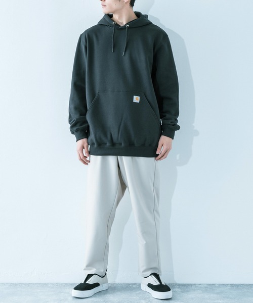 Carhartt（カーハート）の「carhartt/カーハート Hooded Sweatshirt 裏起毛オーバーサイズ プルオーバーパーカー K121（パーカー・メンズ・ブラック/ダークブラウン/ネイビー/グレー/モスグリーン/チャコール・S/M/L/XL）」の16枚目の写真