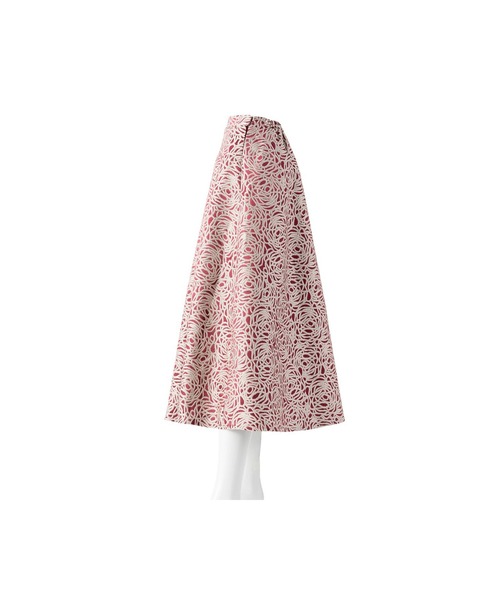 Cesario(シーザリオ)の「総柄コード刺繍 ジャガードフレアスカート(スカート・レディース・ブラウン/レッド・FREE)」の11枚目の写真