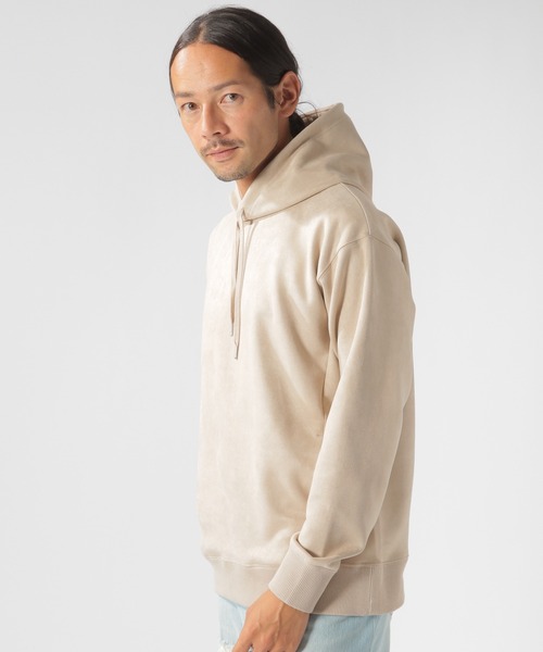 BAYFLOW(ベイフロー)の「レザーライクパーカー(パーカー・メンズ・ベージュ/ピンク/アイボリー/チャコール・SMALL/MEDIUM/LARGE)」の20枚目の写真