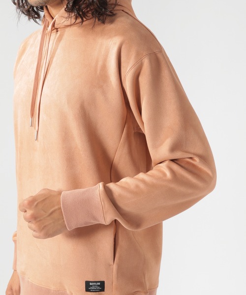 BAYFLOW(ベイフロー)の「レザーライクパーカー(パーカー・メンズ・ベージュ/ピンク/アイボリー/チャコール・SMALL/MEDIUM/LARGE)」の10枚目の写真