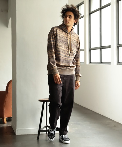 BAYFLOW(ベイフロー)の「レザーライクパーカー(パーカー・メンズ・ベージュ/ピンク/アイボリー/チャコール・SMALL/MEDIUM/LARGE)」の12枚目の写真