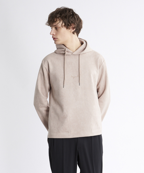 MYSELF ABAHOUSE（マイセルフアバハウス）の「【MYSELF ABAHOUSE】ネオスウェード パーカー（パーカー・メンズ・カーキ/グレー/ブルー/ブラック/アイボリー・46/48）」の3枚目の写真