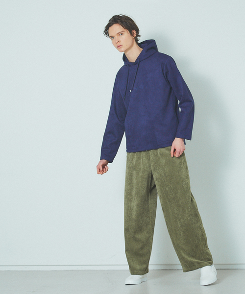 MYSELF ABAHOUSE（マイセルフアバハウス）の「【MYSELF ABAHOUSE】ネオスウェード パーカー（パーカー・メンズ・カーキ/グレー/ブルー/ブラック/アイボリー・46/48）」の13枚目の写真