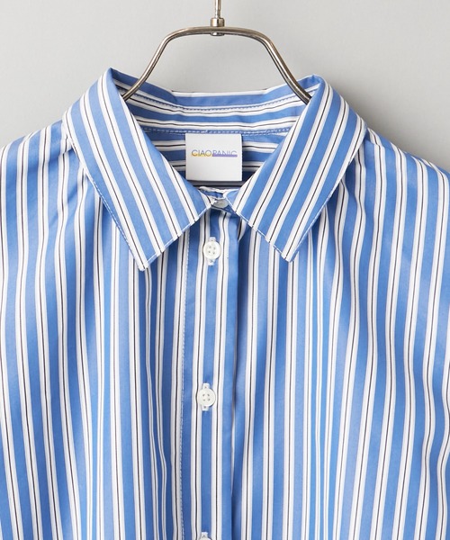 COMMEdesGARCONS スリットデザインストライプシャツ PLAY COMME des