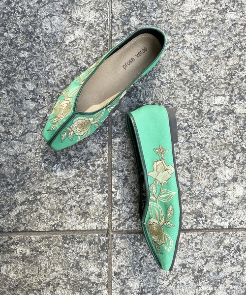 prose verse（プロズヴェール）の「《WEB限定》刺繍チャイナシューズ（パンプス・レディース・ホワイト/グリーン/ブラウン/ブラック・SMALL/MEDIUM/LARGE/LL）」の14枚目の写真