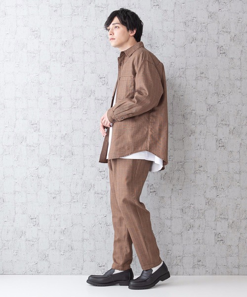 JEANS MATE(ジーンズメイト)の「ビッグシルエットチェックシャツ 長袖 レギュラーカラー(シャツ/ブラウス・メンズ・ベージュ/ブラウン・MEDIUM/LARGE/X-LARGE)」の19枚目の写真