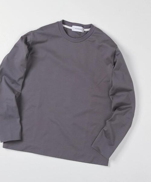 EYE. D WEARing(アイディウェアリング)の「EYE.D WEARingウルティマコットンロングスリーブTシャツ(Tシャツ/カットソー・メンズ・ベージュ/ブルー/チャコールグレー/ライトグレー・4/3)」の2枚目の写真