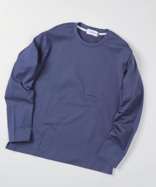 EYE. D WEARing(アイディウェアリング)の「EYE.D WEARingウルティマコットンロングスリーブTシャツ(Tシャツ/カットソー・メンズ・ベージュ/ブルー/チャコールグレー/ライトグレー・4/3)」の1枚目の写真