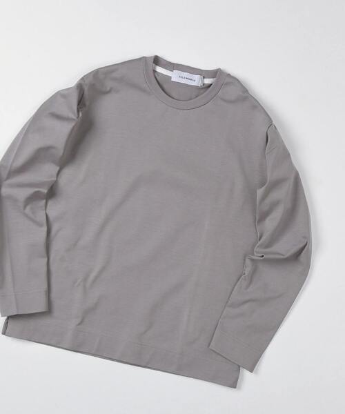 EYE. D WEARing(アイディウェアリング)の「EYE.D WEARingウルティマコットンロングスリーブTシャツ(Tシャツ/カットソー・メンズ・ベージュ/ブルー/チャコールグレー/ライトグレー・4/3)」の3枚目の写真