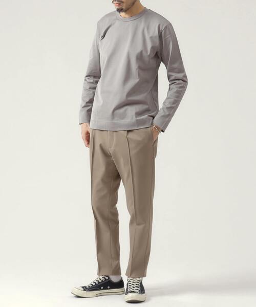 EYE. D WEARing(アイディウェアリング)の「EYE.D WEARingウルティマコットンロングスリーブTシャツ(Tシャツ/カットソー・メンズ・ベージュ/ブルー/チャコールグレー/ライトグレー・4/3)」の14枚目の写真