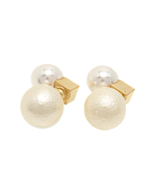 SMELLY（スメリー）の「SMELLY リバーシブルパールツブピアス（ピアス（両耳用）・レディース・ゴールド・ONE）」の2枚目の写真