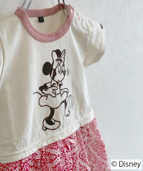 BIG FIELD（ビッグフィールド）の「【Disney】ミニーマウス/女の子ロンパース（70～80cm）（ロンパース・キッズ・オフホワイト・80/70）」の2枚目の写真