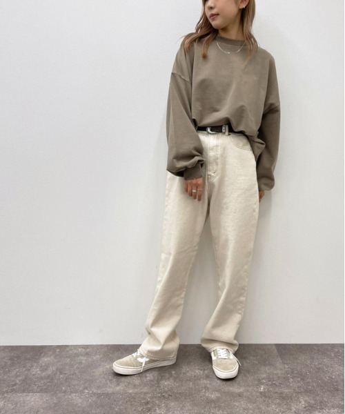 apres jour mignon(アプレジュールミニョン)の「ダメージルーズスウェット【ZOZOTOWN限定アイテム】(スウェット・レディース・ブラック/ダークブルー/モカ/パープル・X-LARGE/フリー)」の10枚目の写真